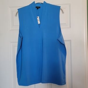 NWT Talbots XL Blue Sleeveless V-Neck Top
